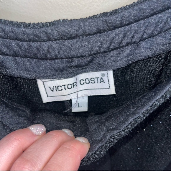 Victor Costa black sparkle pants - Picture 5 of 6